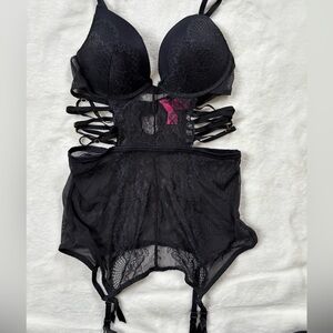 La Senza bustier with garter straps